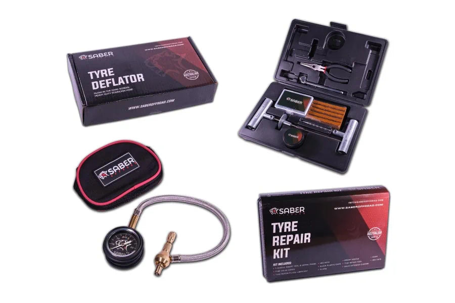Tyre Safety Bundle Tyre Deflator & Repair Kit