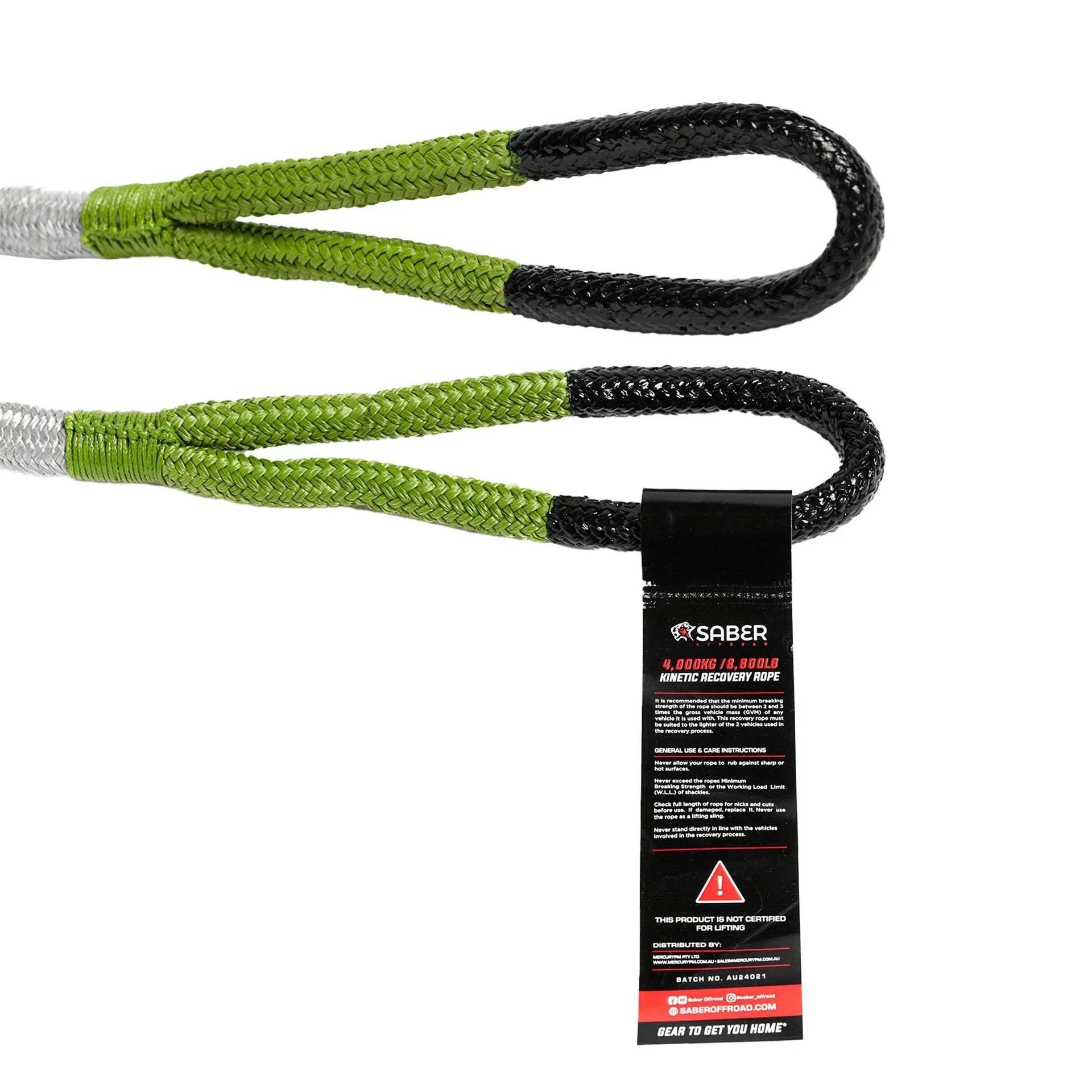 2,800kg Kinetic Recovery Rope