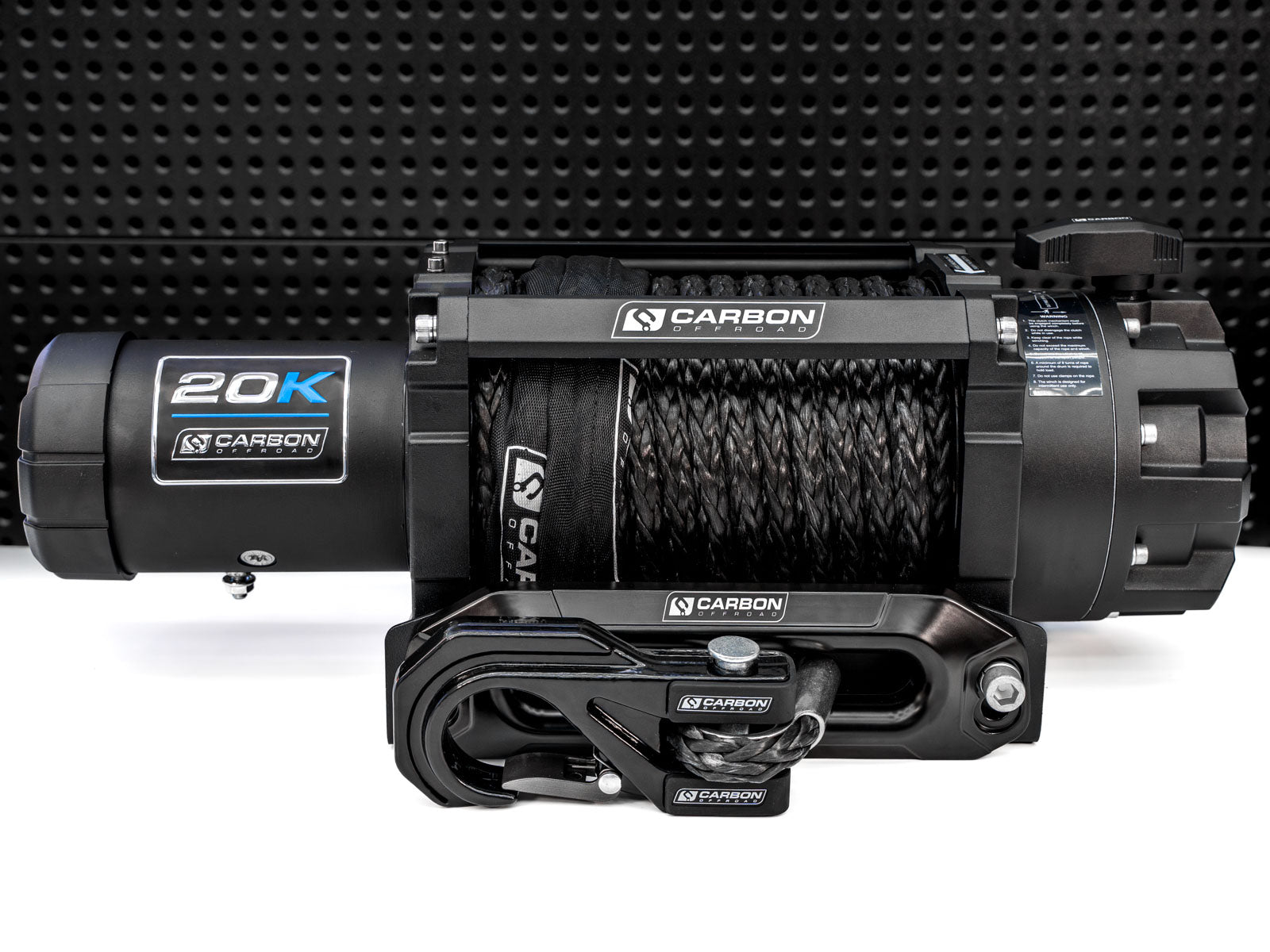 Carbon Scout Pro - 20000lb Extreme Duty Truck Winch 24V - CW - XD20BLK_24V 1