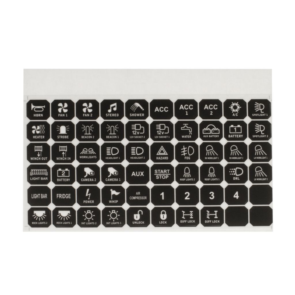Smart 8 Switch Panel Decals (60 Decals)