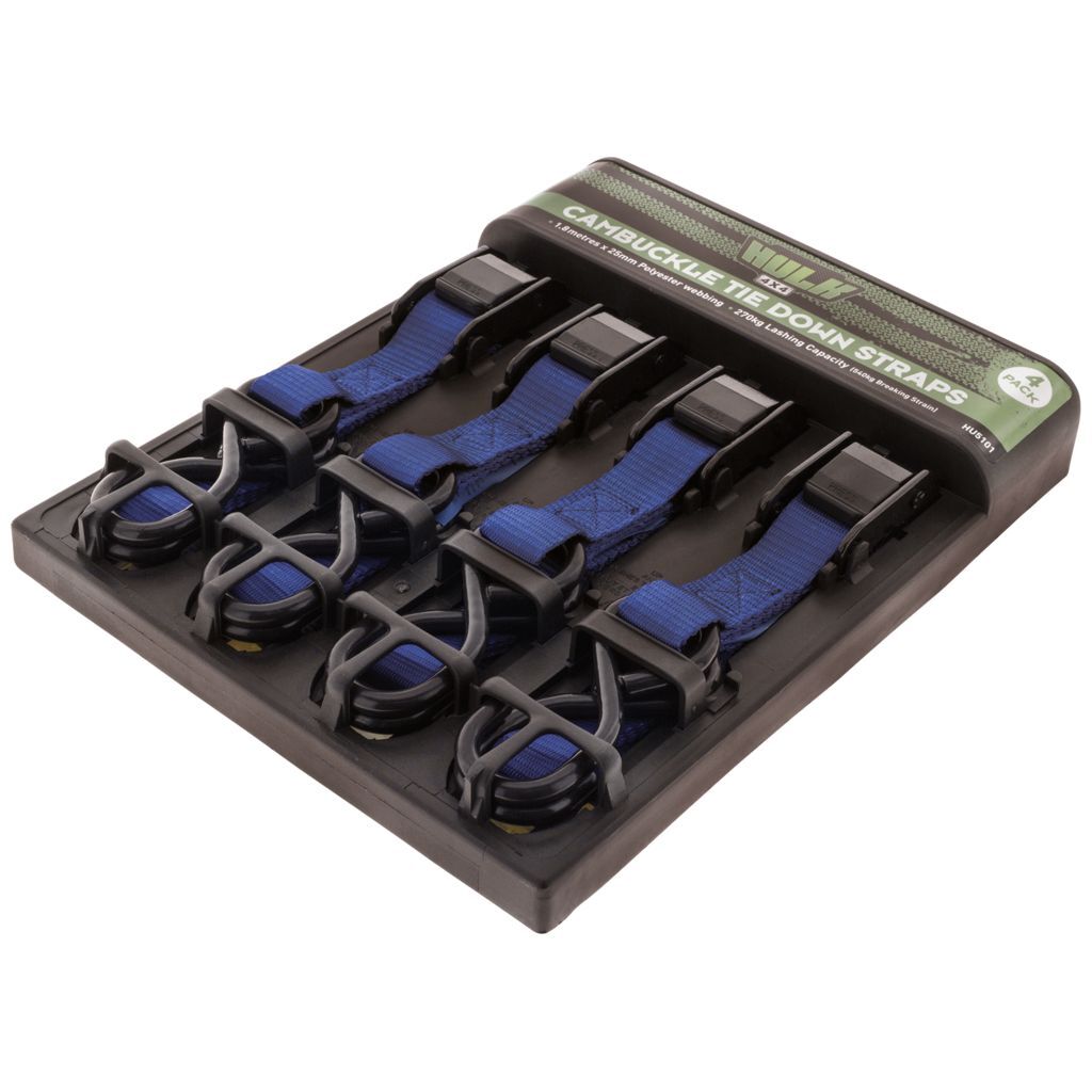 Cambuckle Tiedown Straps (4pk)