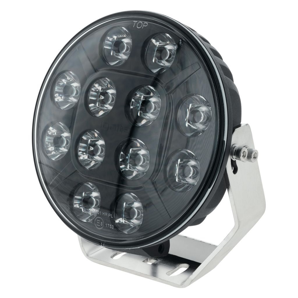 7" Led Driving Lamp Spot Beam 8 Deg 9-36v 60 Watt Black Face 12 Leds 5,400 Lumens