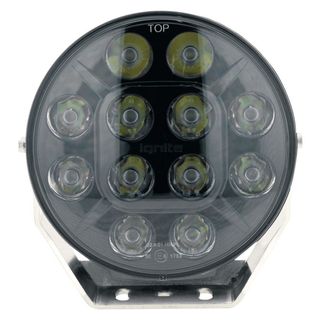7" Led Driving Lamp Spot Beam 8 Deg 9-36v 60 Watt Black Face 12 Leds 5,400 Lumens