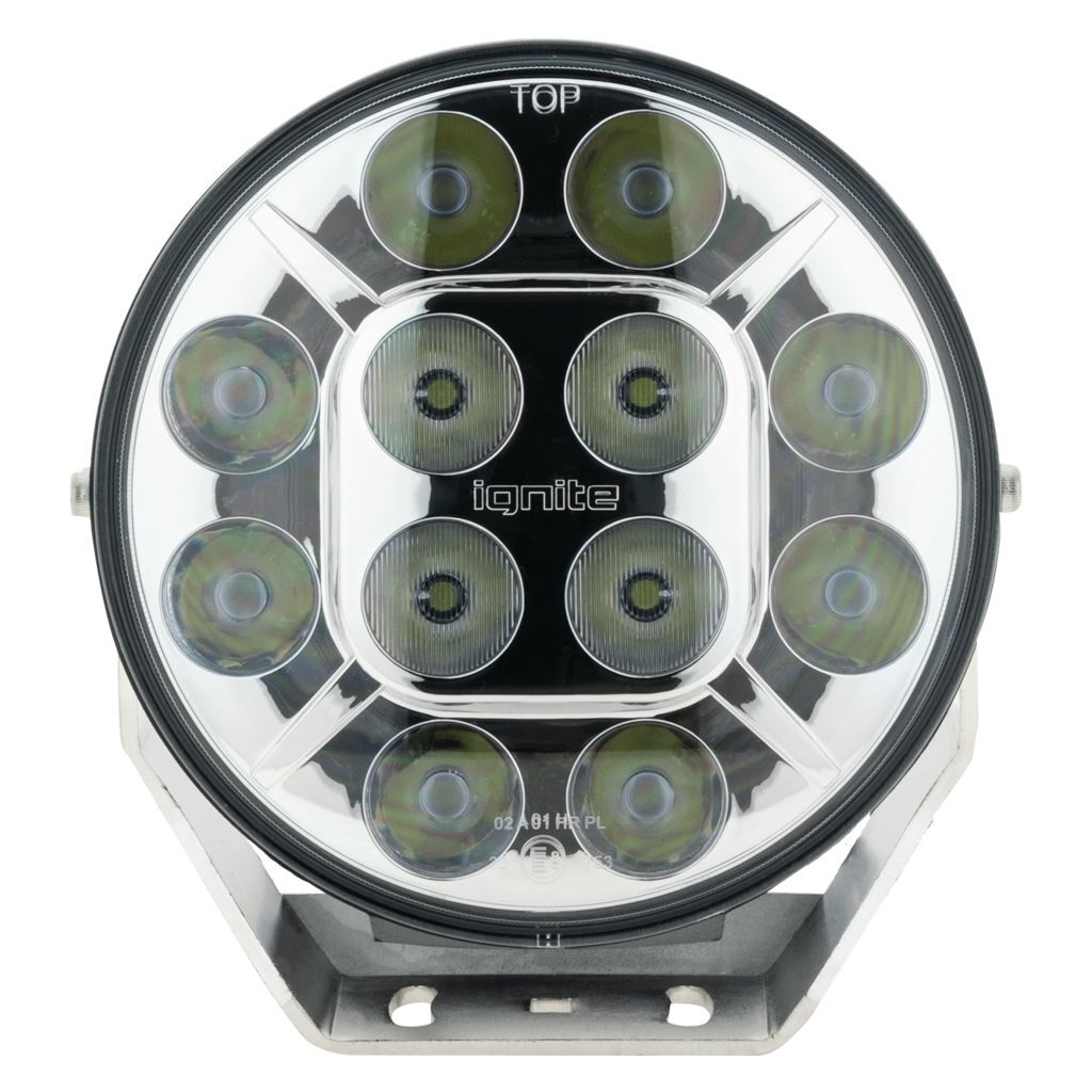 7" Led Driving Lamp Flood/Spot Beam 28deg 9-36v 60watt Chrome 12 Leds 5,400 Lumens