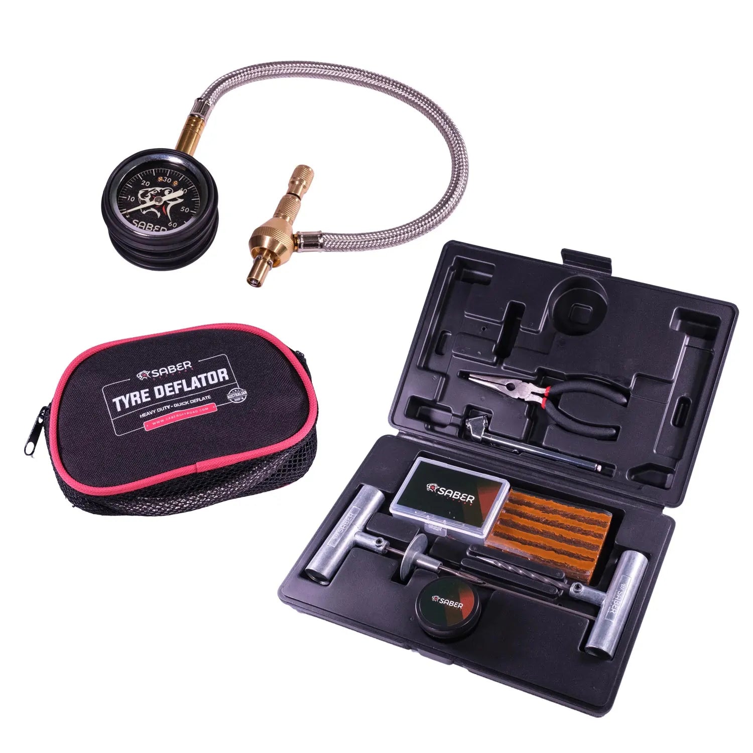 Tyre Safety Bundle Tyre Deflator & Repair Kit