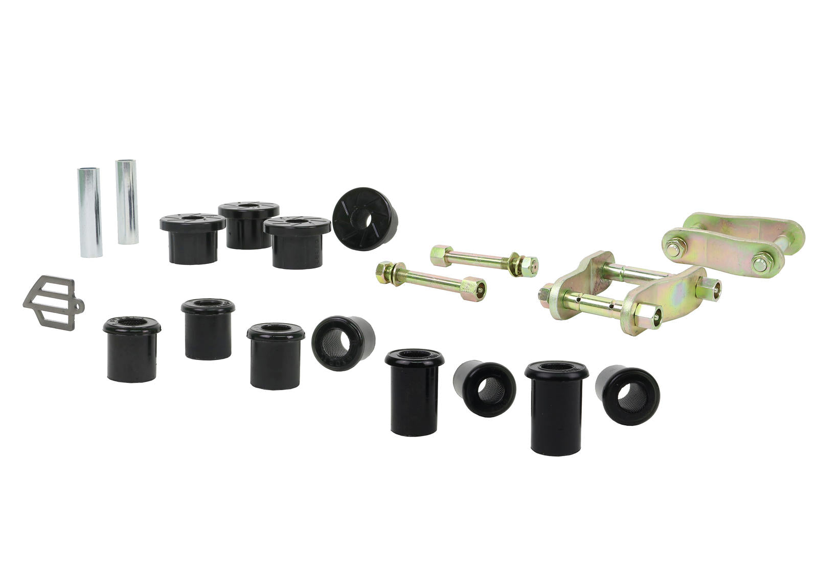 Rear Spring Bushing And Greaseable Shackle/Pin Kit