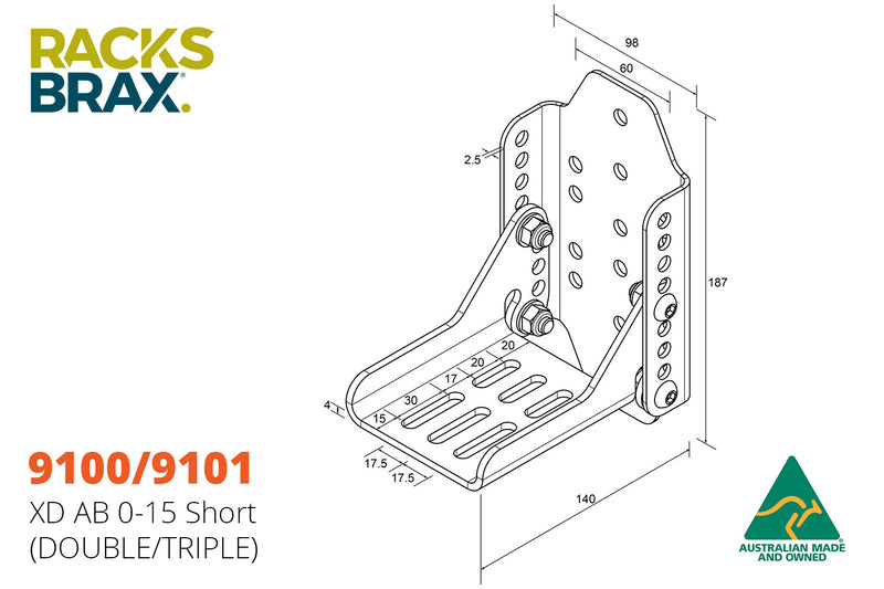 Xd Ab 0-15 Long - Adjustable Bracket (9100, 9101, 9102, 9103)