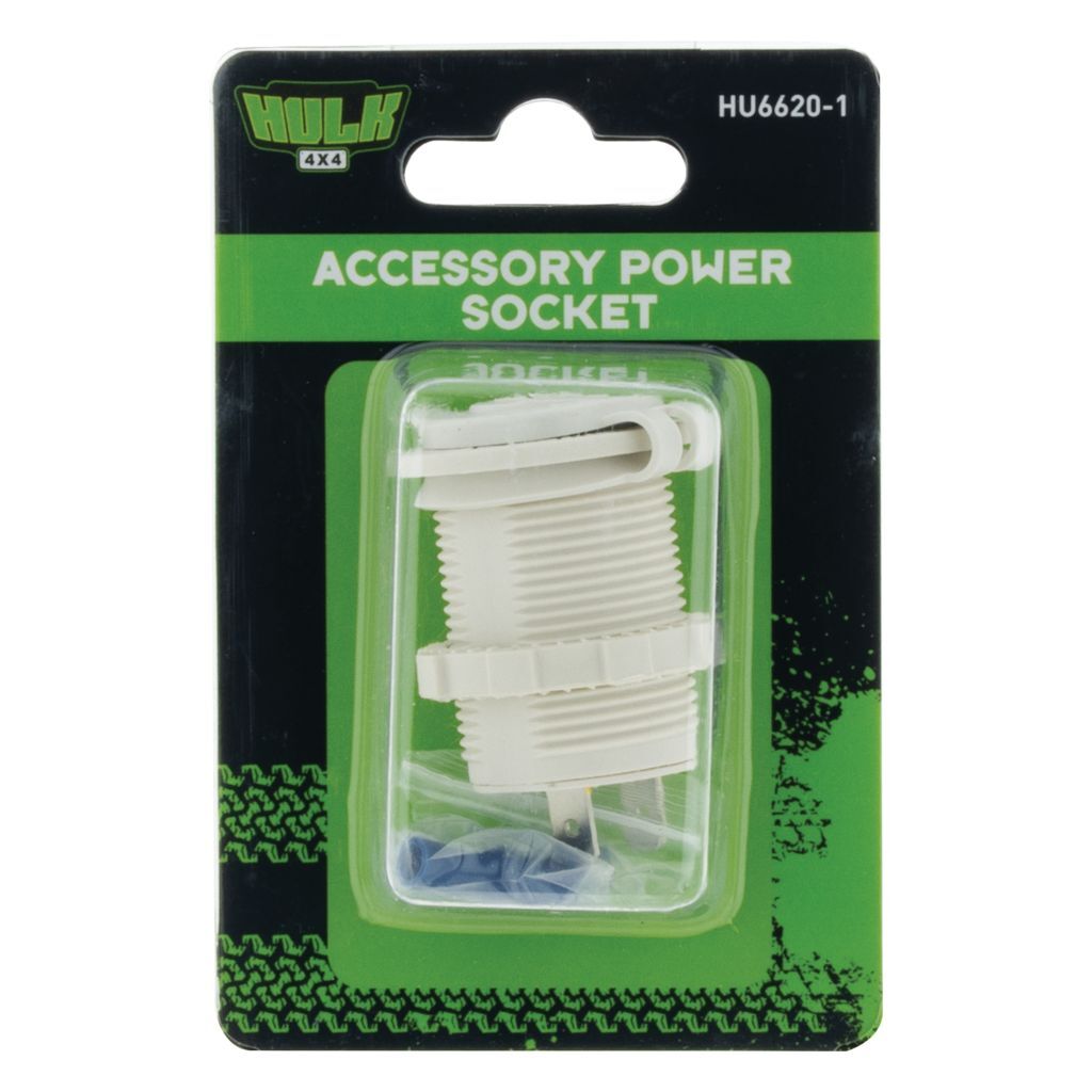Accessory Power Socket White 12/24V 20A @12V Non Led
