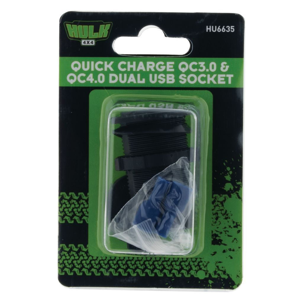 Dual USB Socket Port 1: Qc3 18W, Port 2: Type C Qc4 36W