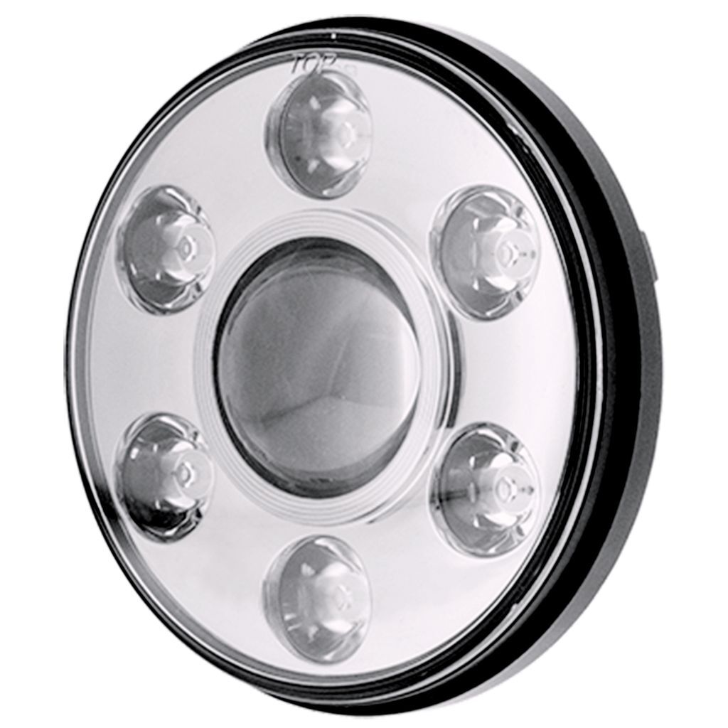Ignite 7 Inch Round Led Head Light - Chrome Fascia