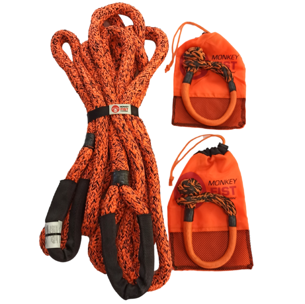 Carbon 4x4 Kinetic Rope and 2 x Soft Shackle Combo Deal