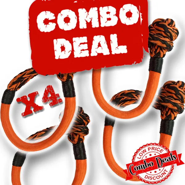 4 x Carbon Monkey Fist 13T Soft Shackle Combo Deal