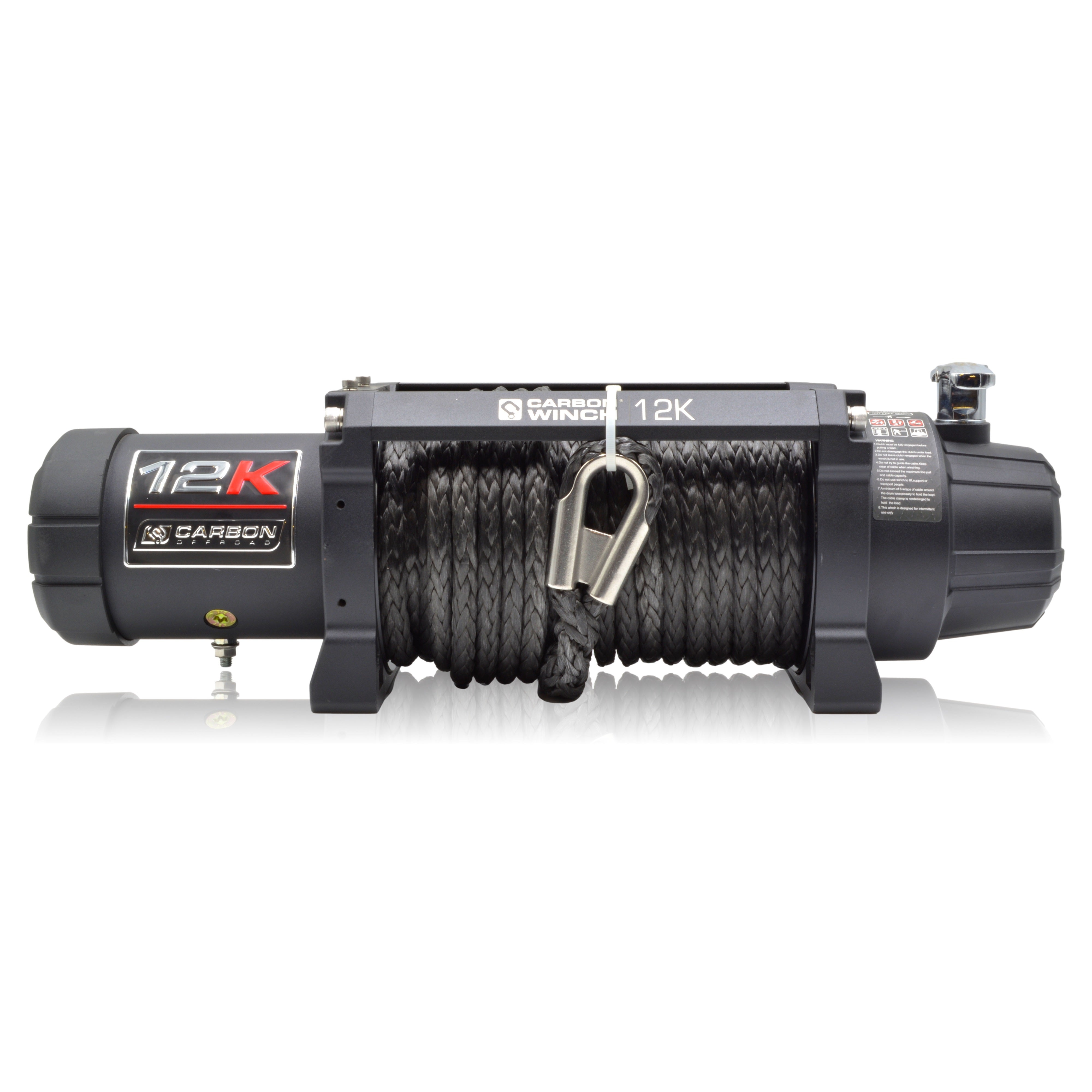 Carbon V.3 12000lb Winch Blue Hook and Recovery Combo Deal