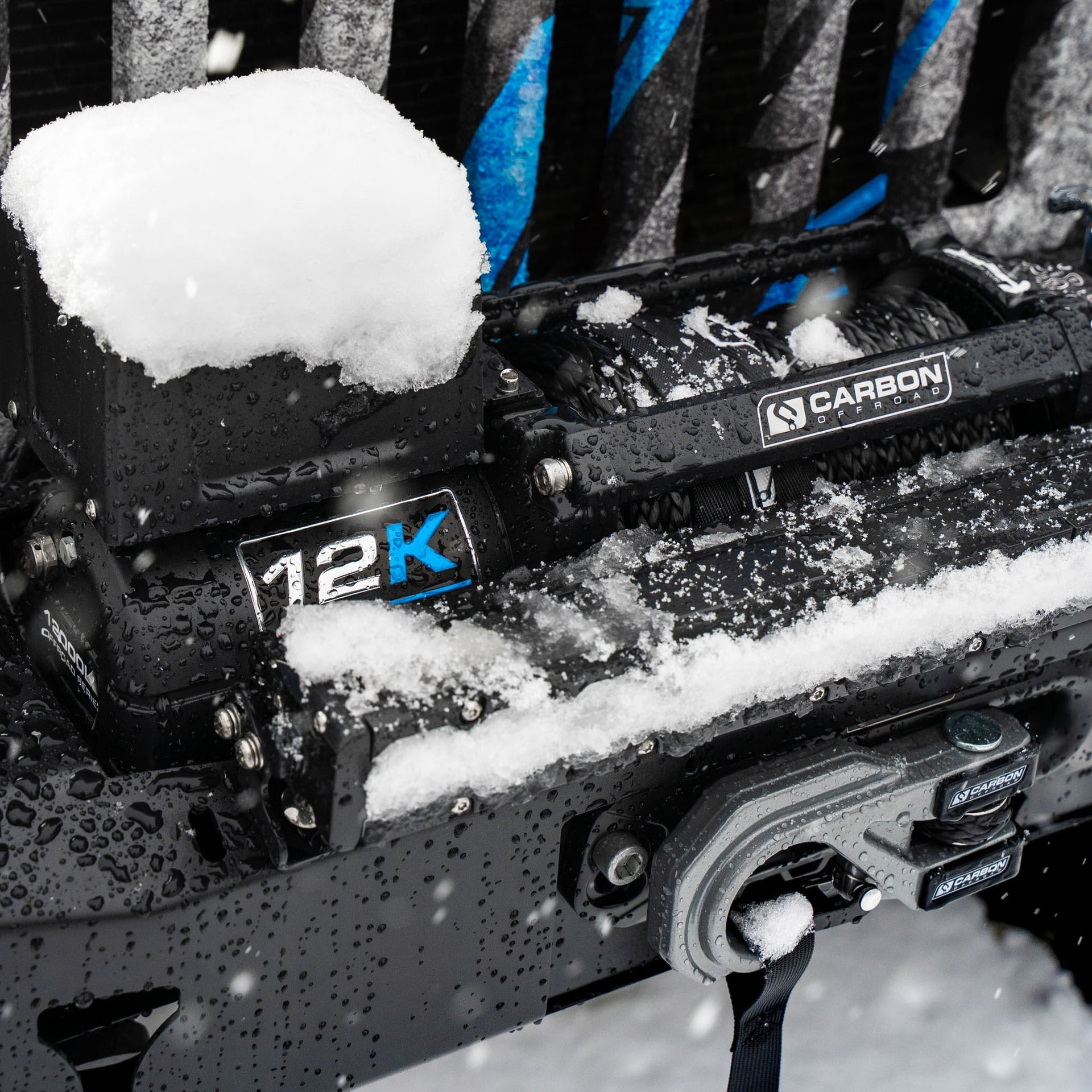 Carbon 12K - 12000lb Winch V3X with MegaPro Hook