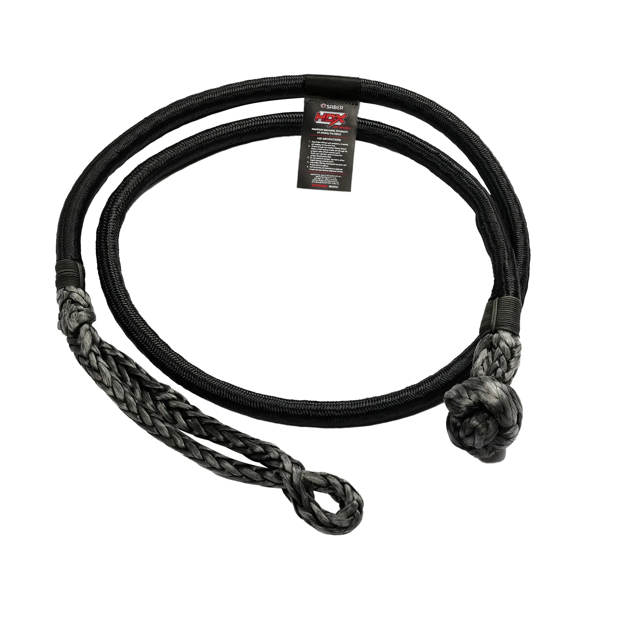 24,500KG Long HDX Soft Shackle with Technora Binding
