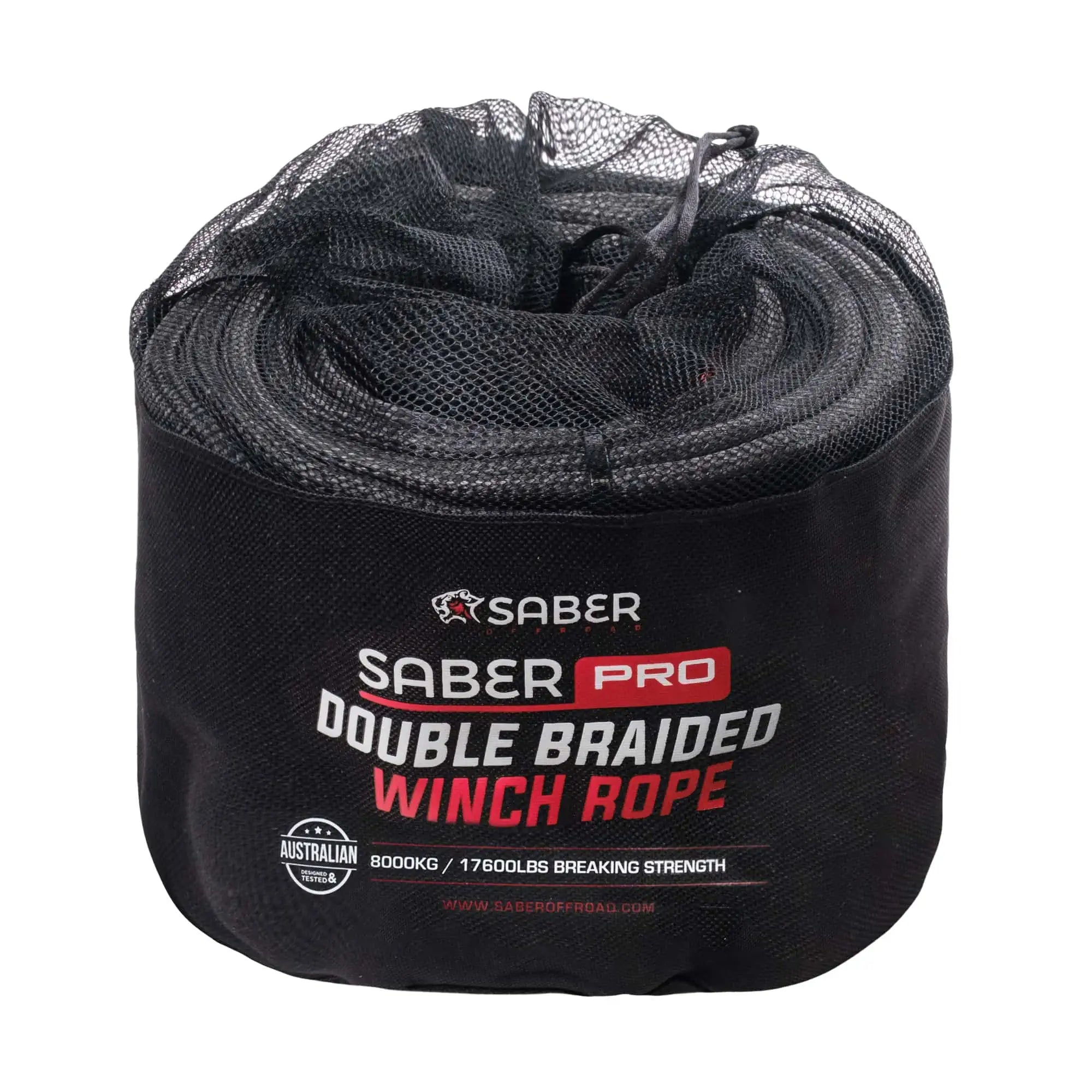Saberpro® Double Braided Winch Rope  8,000kg  30m
