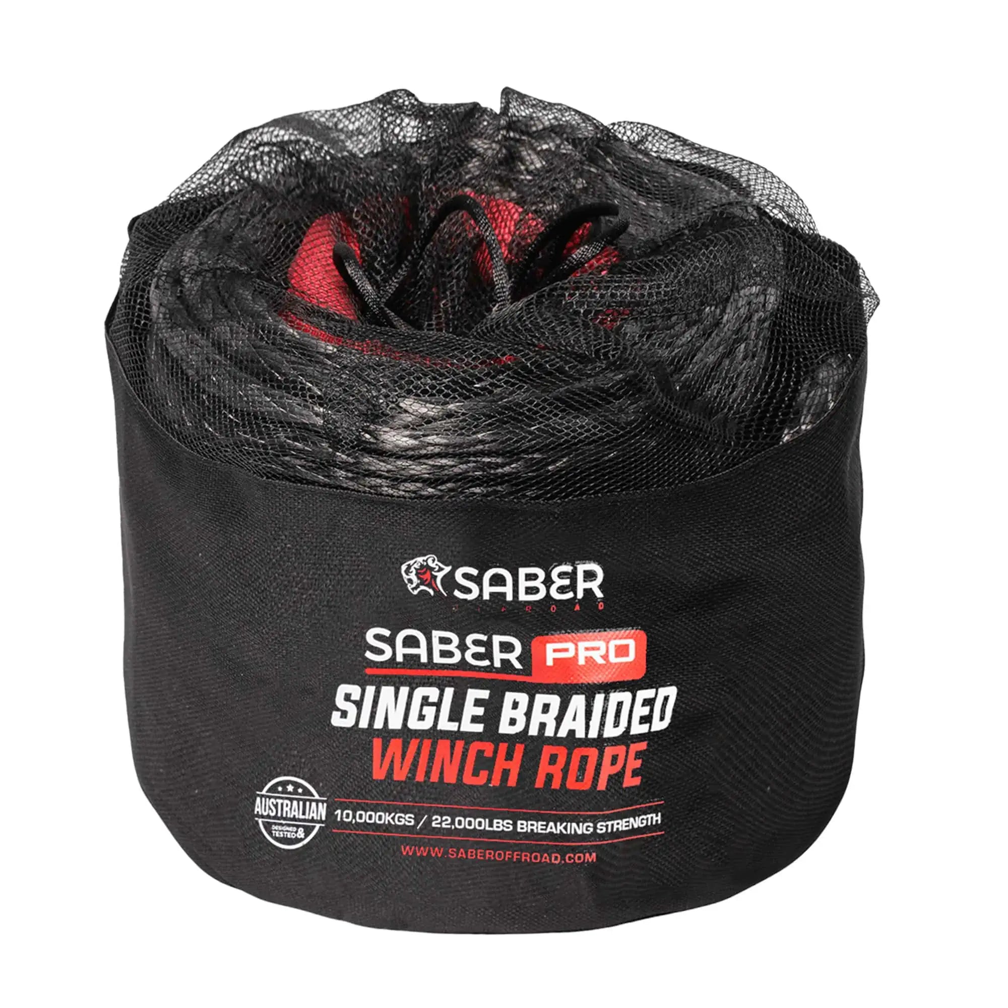 SaberPro® Single Braided Winch Rope – 9,500KG – 30M