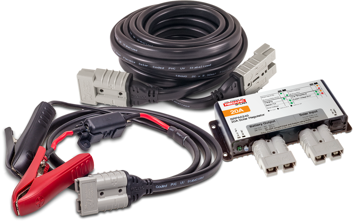 Redarc 20 Amp Solar Regulator And Cable Value Pack