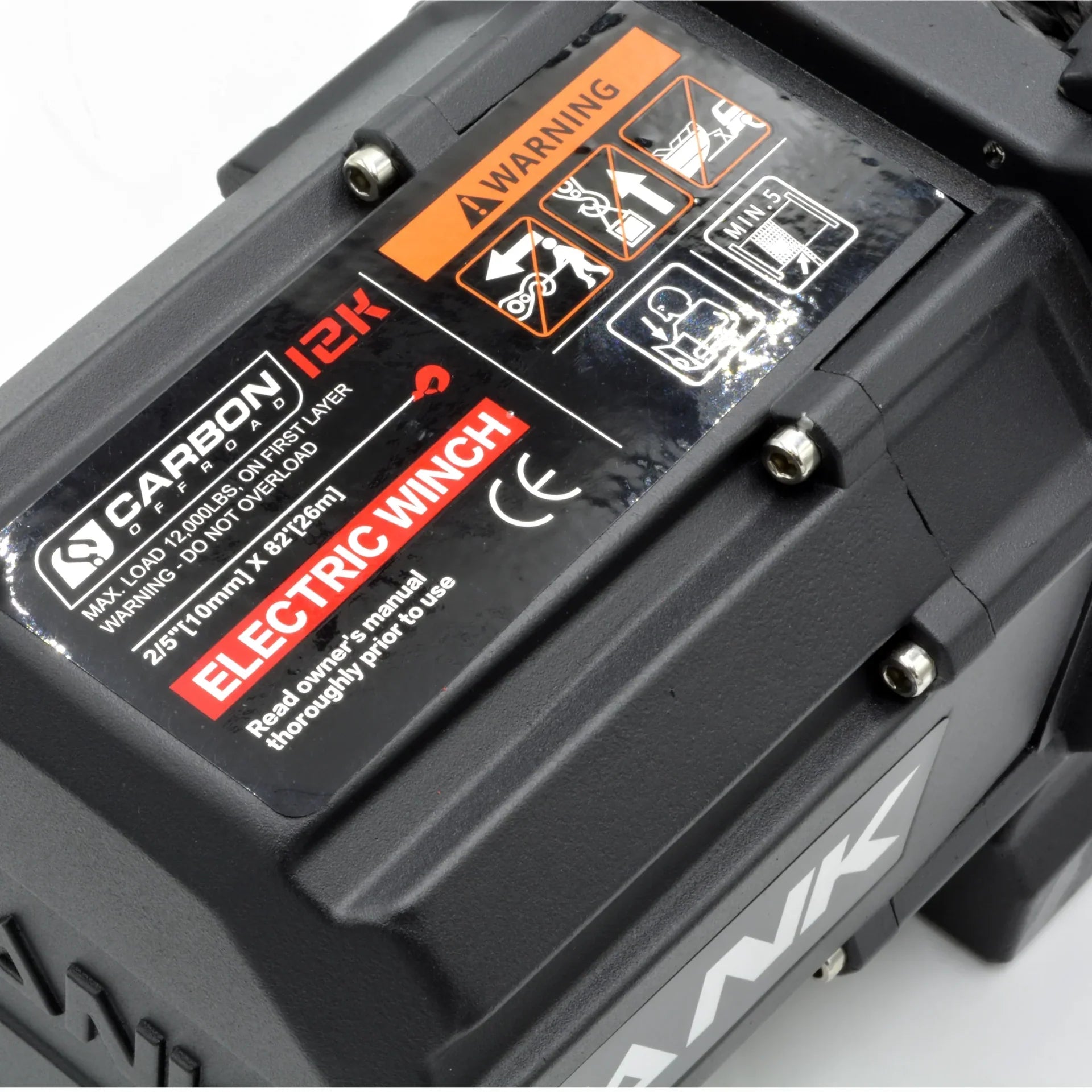 Carbon TANK - 15000lb Winch 12V - CW - TK15BLK 7