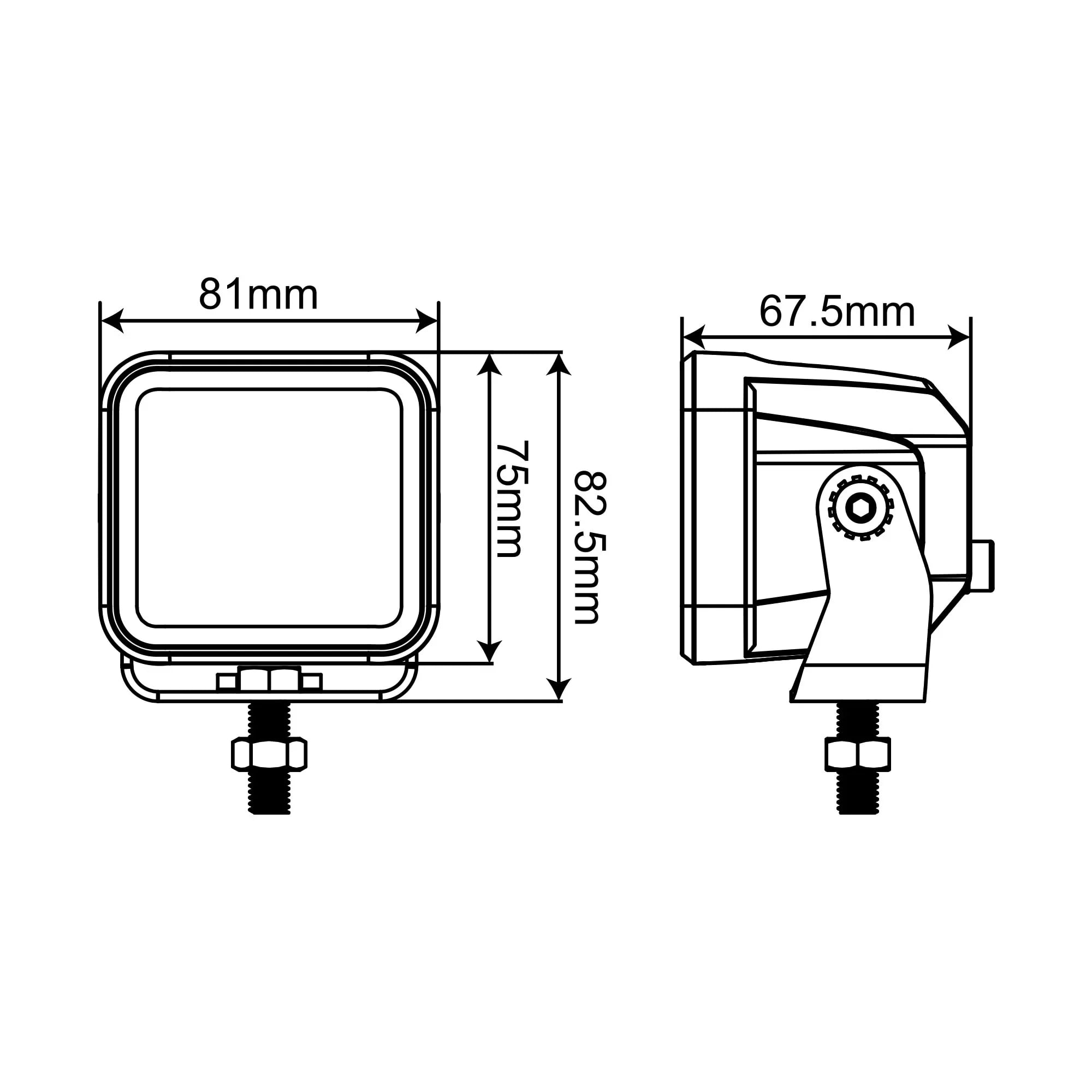 3.2€³ Work Light  Flood Beam