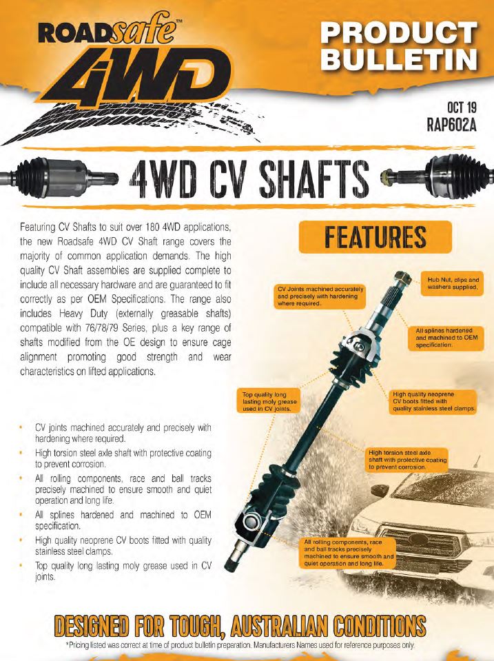 Ford Ranger PJ PK 4wd Front CV Joint