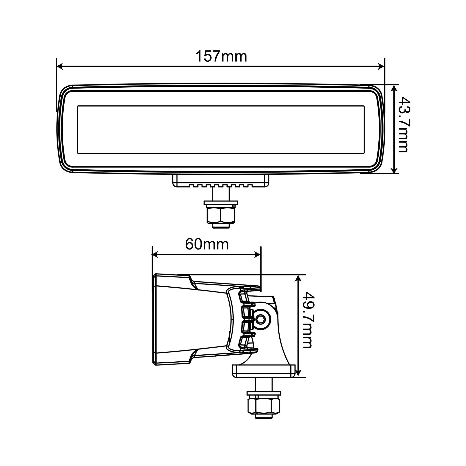 6€³ Work Light Bar  Flood Beam