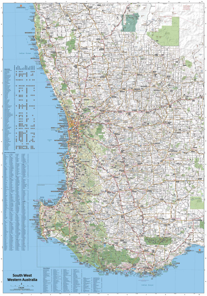 South West Western Australia Map (1st Edition)