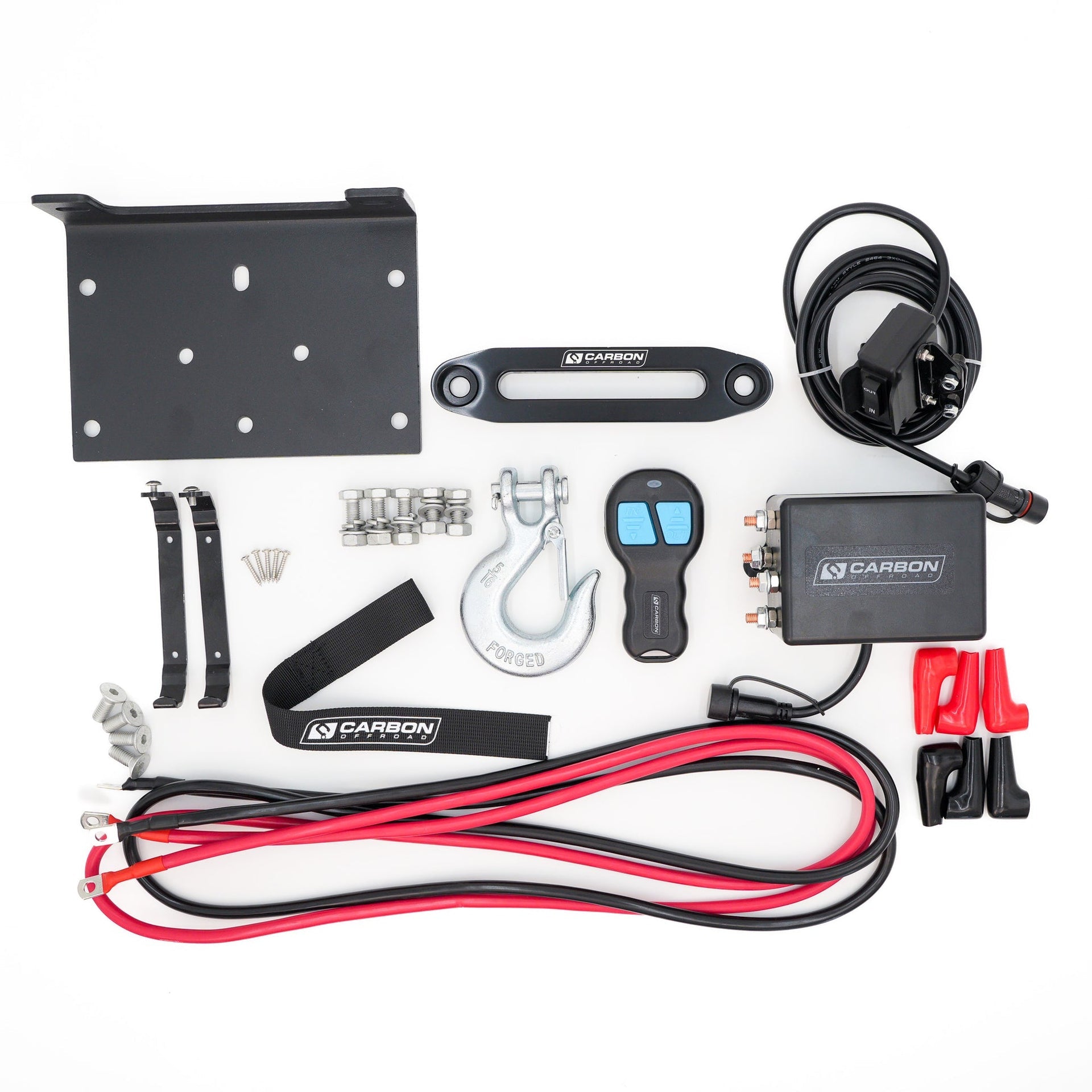 Carbon Offroad 6000lb Atv/Small 4x4 Winch 24v