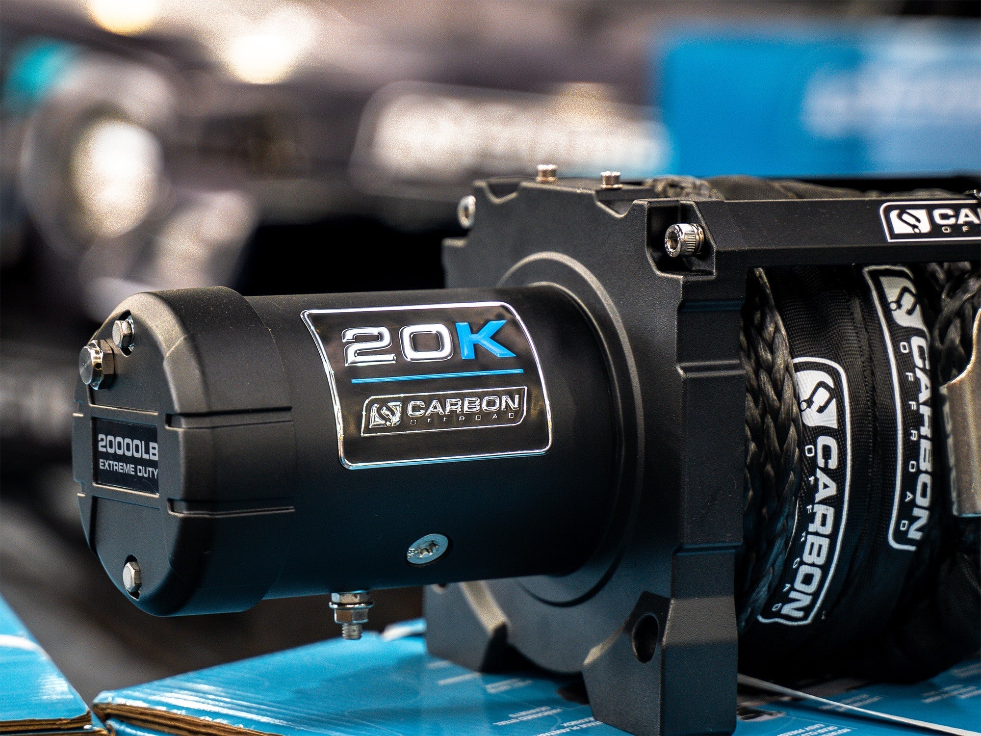 Carbon Scout Pro - 20000lb Extreme Duty Truck Winch 24V - CW - XD20BLK_24V 2