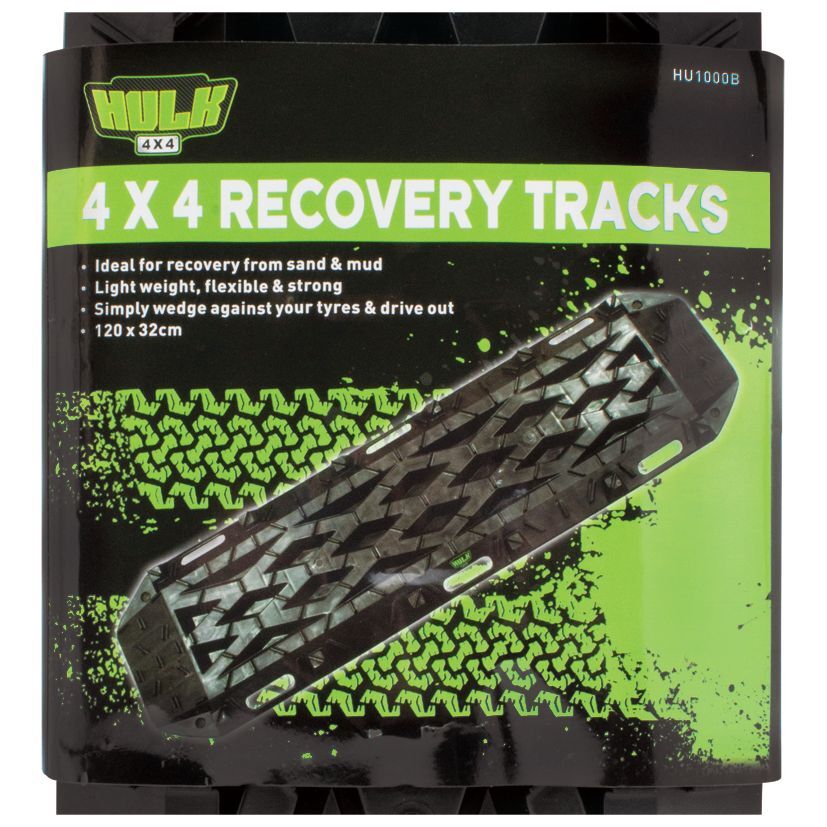 4X4 Nylon Recovery Tracks (2Pk) - Black