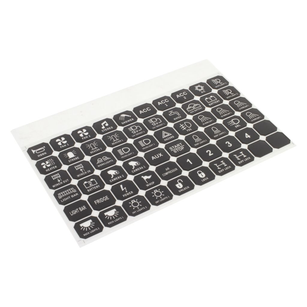 Smart 8 Switch Panel Decals (60 Decals)