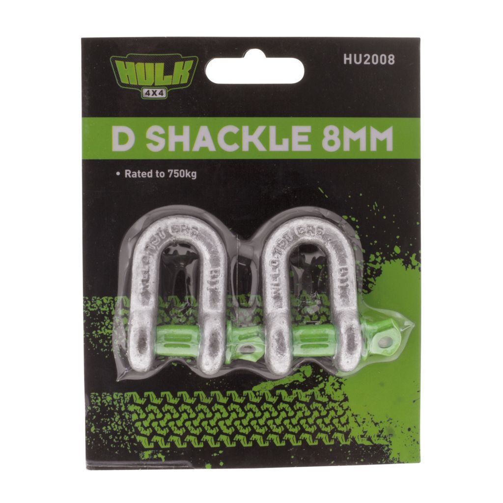 D Shackle 8mm (2Pk)