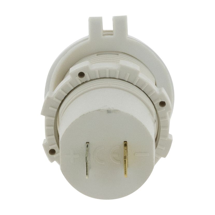 Dual USB White Socket Port 1 2.4A Port 2: Qc3.0 Non Led