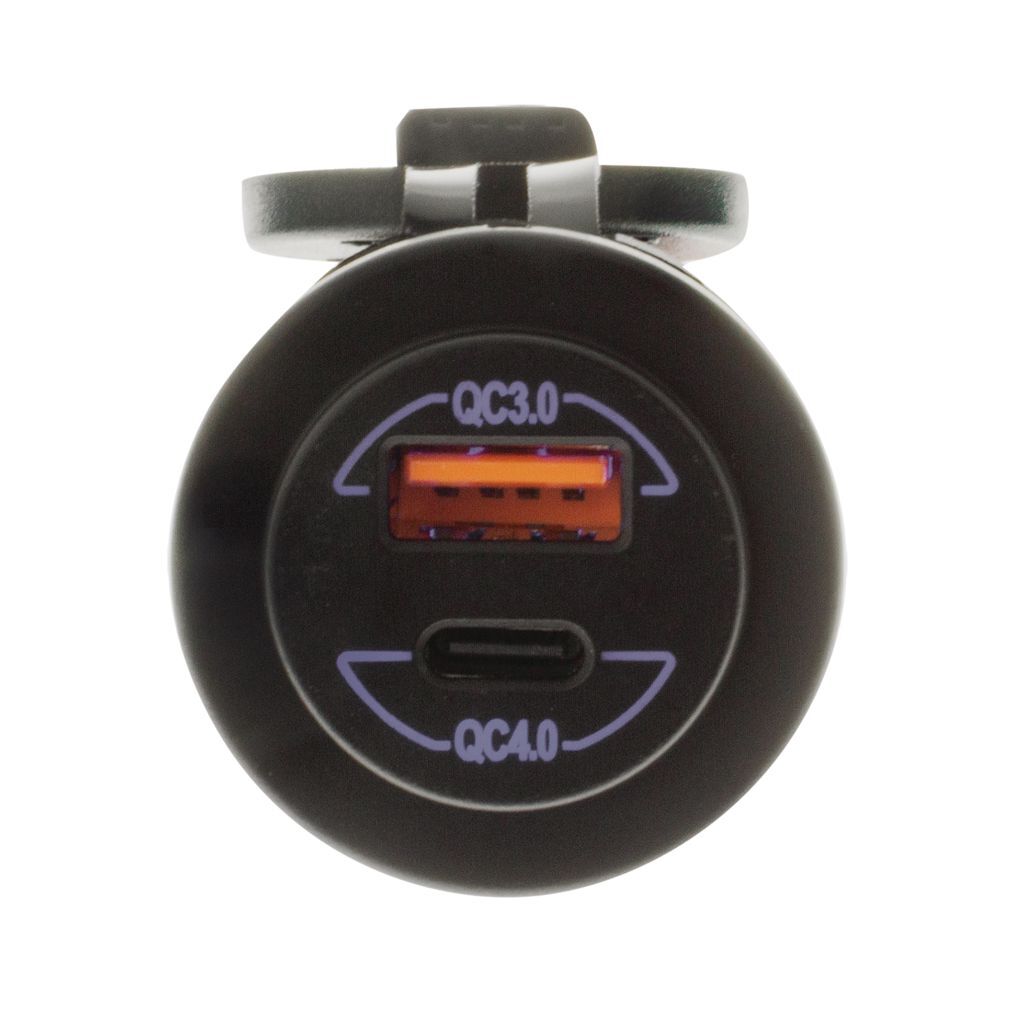 Quick Charge QC3.0 & QC4.0 Dual USB Socket