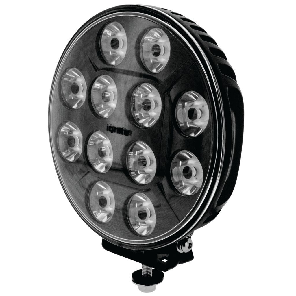 7" Led Driving Lamp Spot Beam 8 Deg 9-36V 60 Watt Black Face 12 Leds 5,400 Lumens