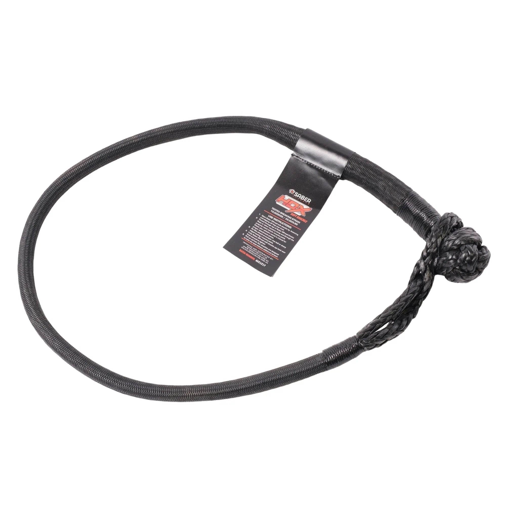 10,000KG Long HDX Soft Shackle with Technora Binding