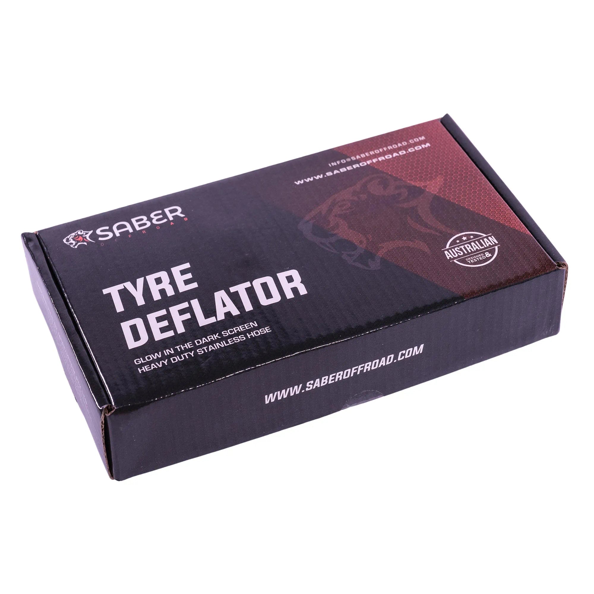 Quick Deflate Tyre Deflator with Glow in the Dark Face & Stainless Steel Braided Hose