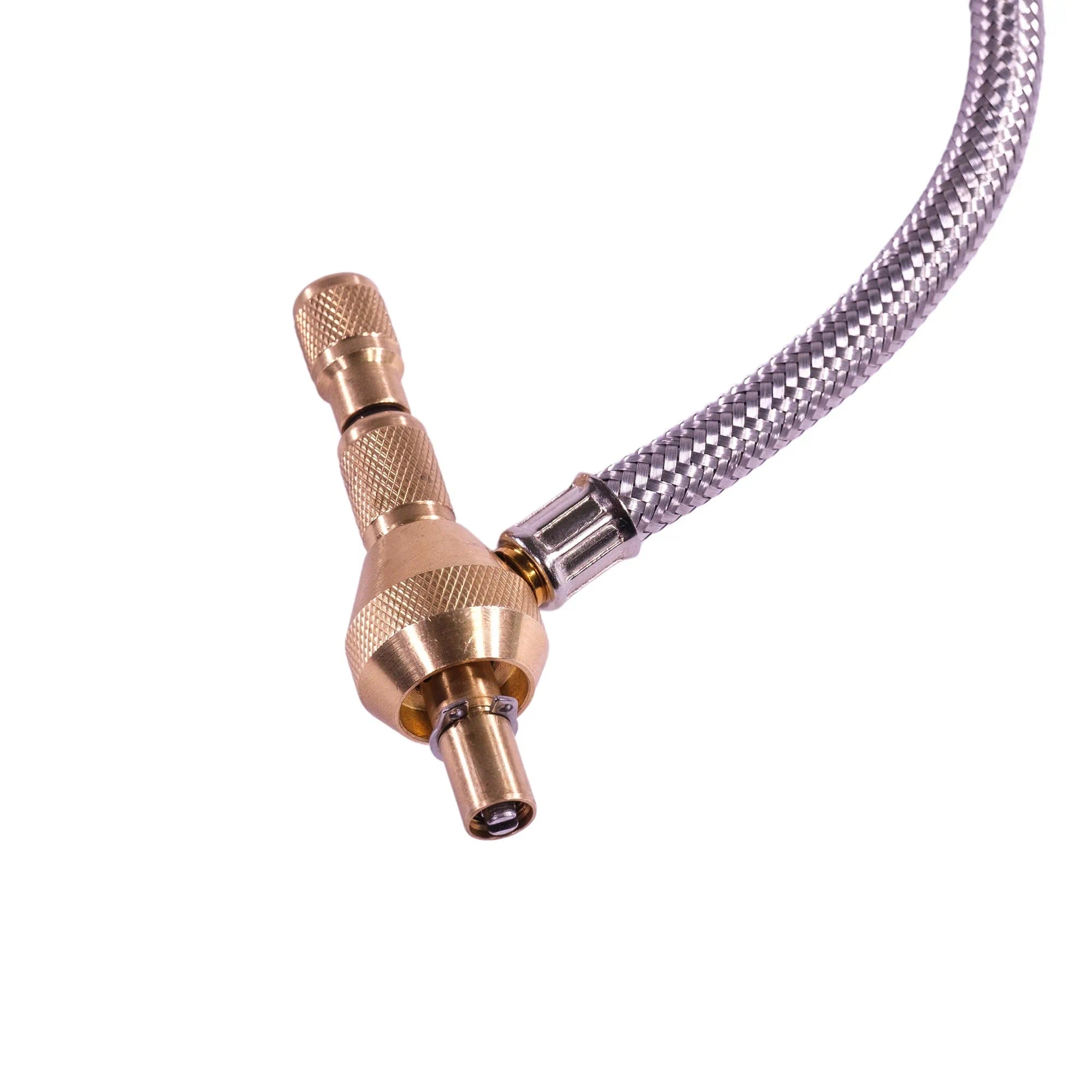 Quick Deflate Tyre Deflator with Glow in the Dark Face & Stainless Steel Braided Hose