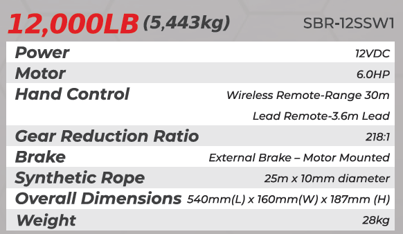 12,000lbs Select Series Winch