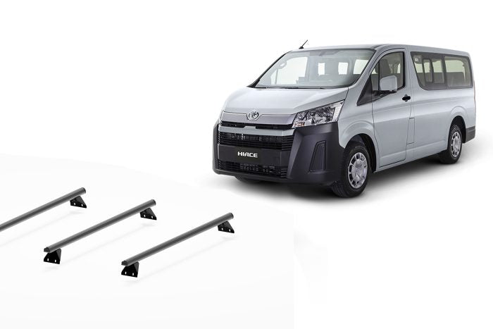 Thumbnail image of Toyota Hiace LWB (05/19 - Current) Trademax Crossbars x 3