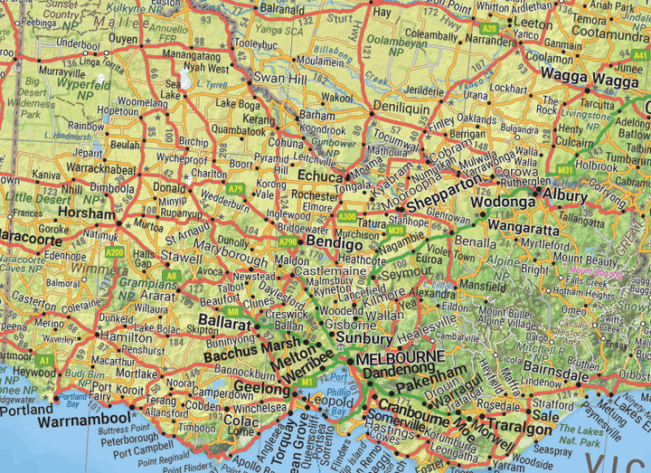 Australia Road & Terrain Map (2nd Edition)