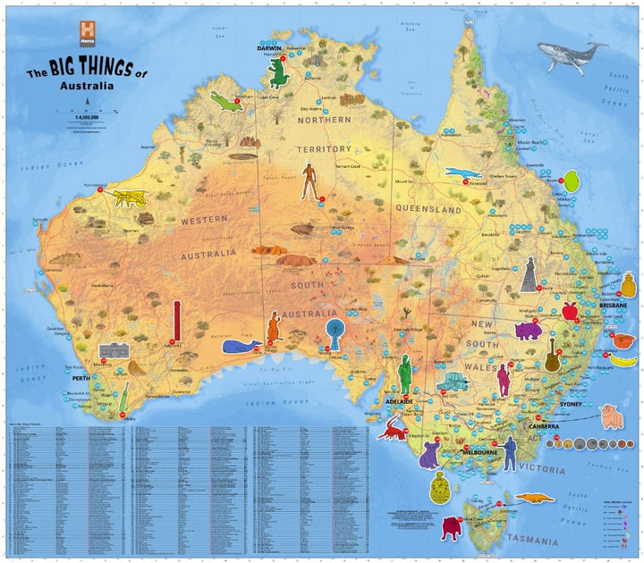Big Things Of Australia Map (1st Edition)