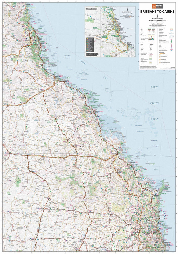 Brisbane To Cairns Map (9th Edition)