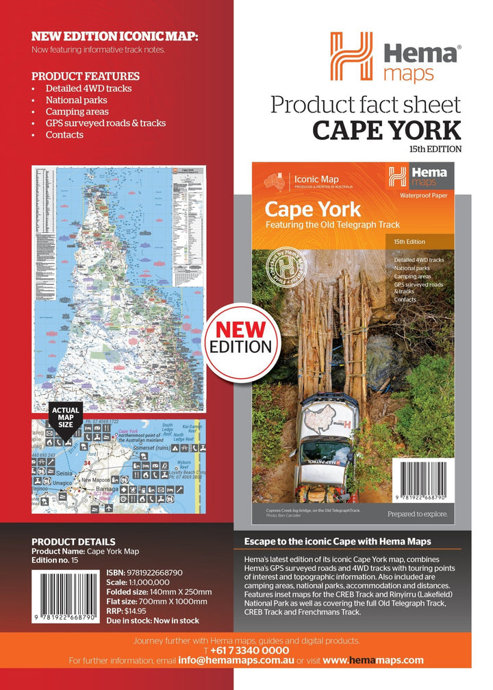 Cape York Map (15th Edition)