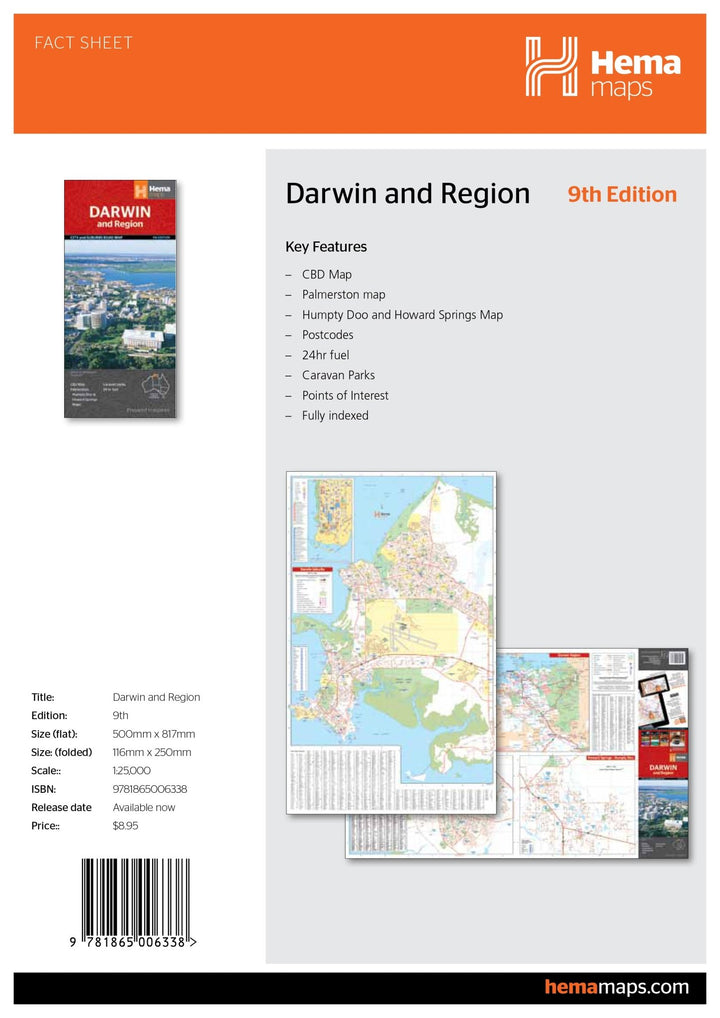 Darwin & Region Map (9th Edition)