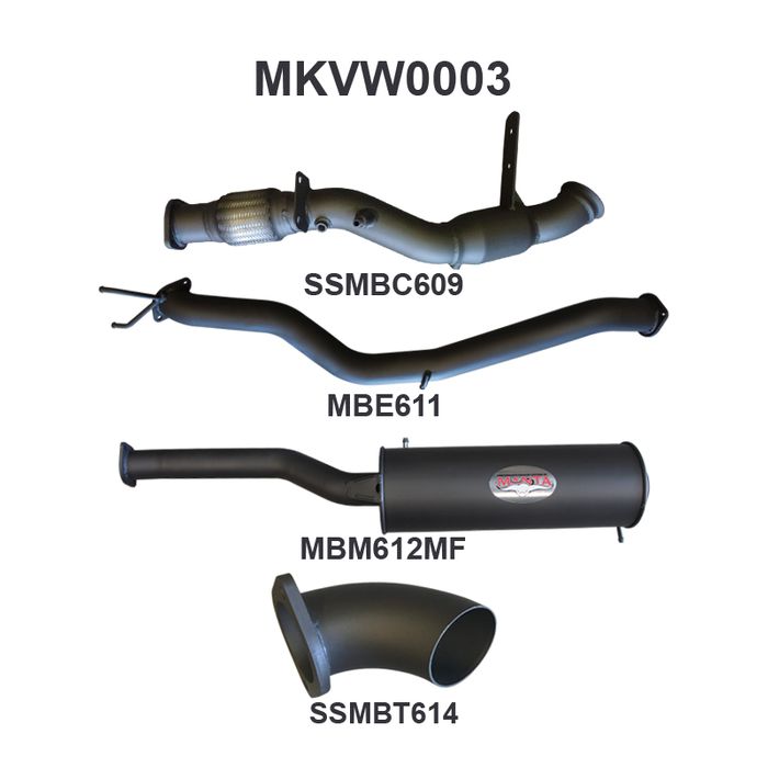 Manta - Amarok 2.0L 3in Later Model Standard Exit (MKVW0003) - (MKVW0003)