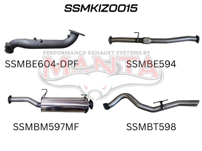 Manta - DMAX 2017 ON 3.0L TURBO BACK WITHOUT CAT - (SSMKIZ0015)