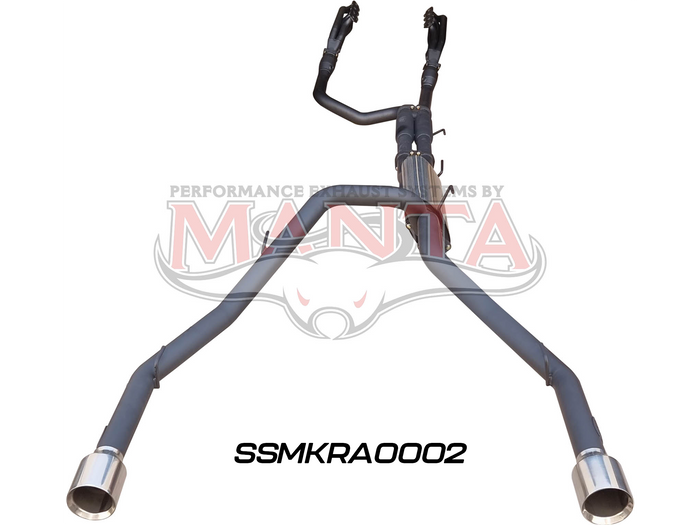 Manta - DS RAM1500 5.7L V8 3in Twin Full Exhaust, with Extractors and Cats, and 5in Chrome tips - (SSMKRA0002)