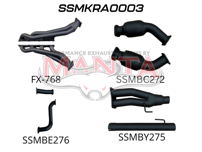 Manta - DS RAM1500 5.7L V8 Extractors and Cats kit, to bolt to Factory Exhaust or MANTA 3in single Catback - (SSMKRA0003)