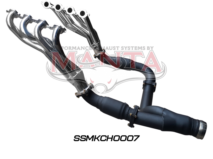 Manta - Chevrolet Silverado 1500 ZR1 & ZR2 6.2L V8 Coated Extractors, Cats & Y-pipe to suit Factory Cat-back (SSMKCH0007) - (SSMKCH0007)